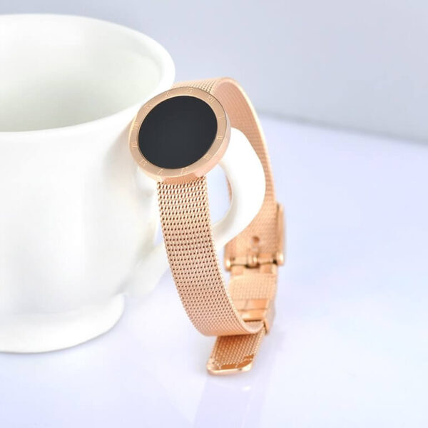 Rosegold Nemesacél Mesh Női Karkötő – Római Szám Medál
